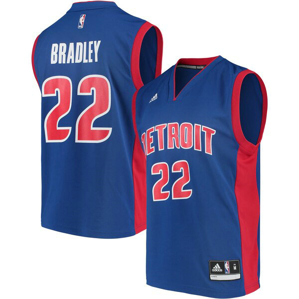 Maillot Detroit Pistons Homme Avery Bradley 22 adidas Road Réplique Bleu
